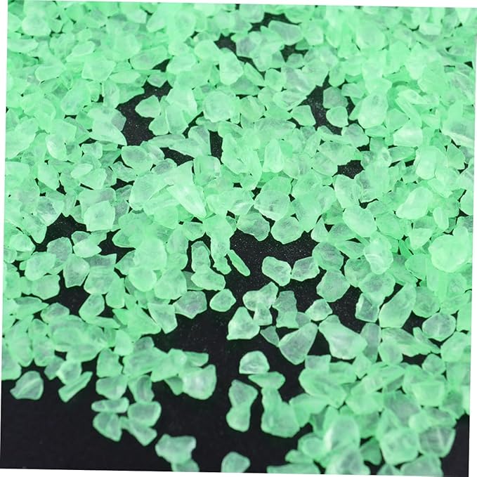 Garneck 2pcs Glass Sand for Landscapes and Aquariums Green Decorative Gravel for Fish Tanks and Crafts of Sand for Creative