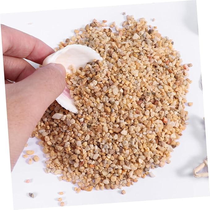 Kisangel 500g Aquarium Bottom Stones Natural Sand Gravel Set for Tank Decoration