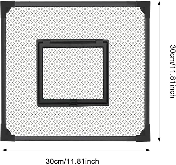 Mesh Screen Netting for Fish, DIY Self Assembly Magnetic Mesh Aquarium Lid Multiple Sizes(30x30cm)
