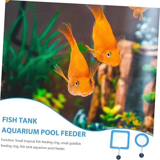 2pcs Fish Feeding for Aquariums Floating Feeder Circles for Flake Foods and Granular Fish Food for and Tropical