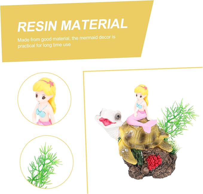 5pcs Fish Tank Landscaping Sand Table Mermaid Prop Aquarium Decor Aquarium Mermaid Ornament Fairy Garden Ornament Fish Tank Decor Tabletop Decor Betta Fish Fak