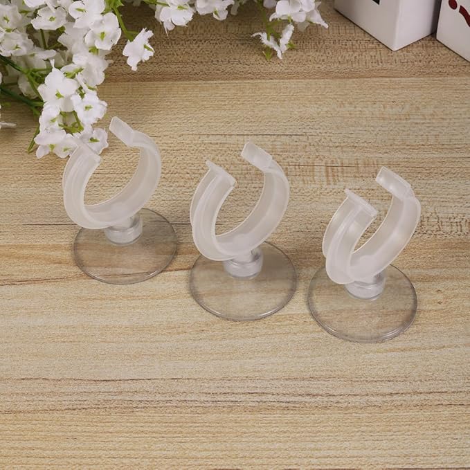 Abaodam 6 Pcs Window Candle Suction Cups Clamp Christmas Candle Suction Cups Holder - Aquarium Isolation Clip Air Hose Tube Holders Clamps for Fish Tank 32mm
