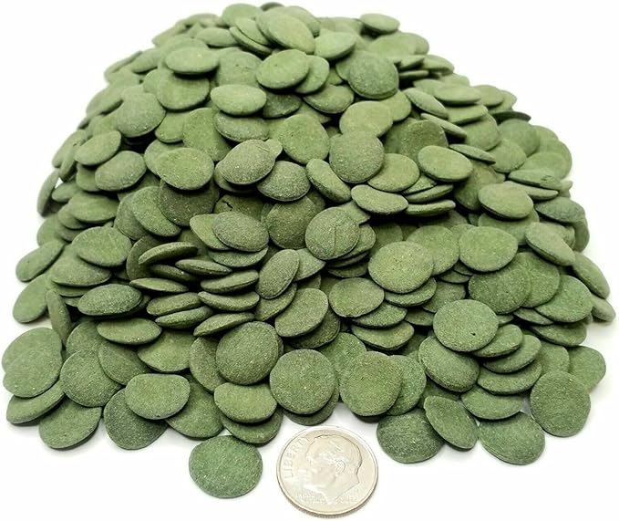 Sinking 12mm - 1/2" Spirulina Algae Wafers, Ideal for All Bottom Fish, Plecos, Shrimp, Snails, Crayfish, All Herbivorous and Omnivorous Tropical Fish...2-lb Jar