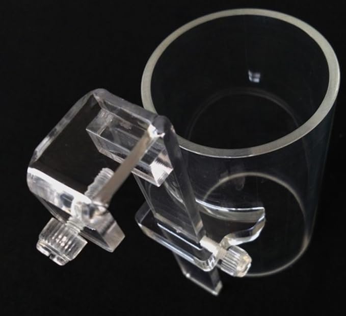 Marine Color Fish Feeder Round Feeder Adjustable Floating Fish Food Automatic Aquarium Feeder Tank Feeder Easy Setup Cleaning Acrylic Made