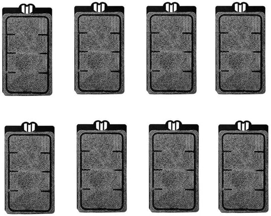 Aquarium Filter Cartridges Suit for 3.5W 280L/H Low-Water Fish Tank Filter Turtle Tank Reptiles Amphibians Frog Crab Cichlids Newt Filter Plate(Cartridges-8PCS)