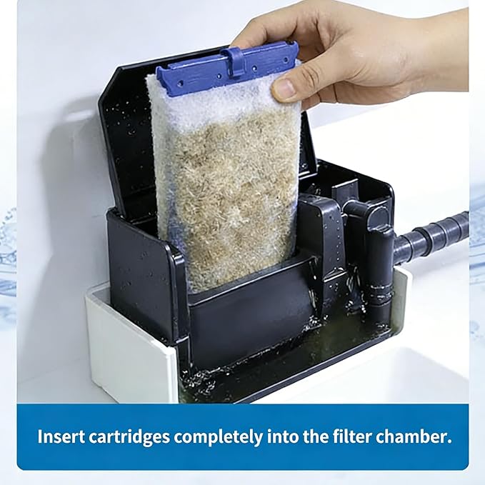 12-Pack Large Aquarium Filter Cartridges, Compatible with Whisper Bio-Bag & Power Filters 20i/40i/IQ20-60/PF20-60 (200/350 Models), for Clear & Healthy Tank Water