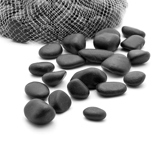 River Rocks Decorative Ornamental Vase Filler 1"-1.5" Black Aquarium Gravel 30 lbs - Landscaping Pebbles for Indoor Plants, Fish Tank Gravel, Terrarium& Home Decor, DIY & Crafting – Royal Imports