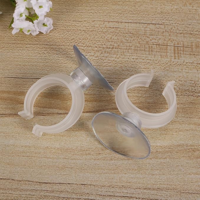 Abaodam 6 Pcs Window Candle Suction Cups Clamp Christmas Candle Suction Cups Holder - Aquarium Isolation Clip Air Hose Tube Holders Clamps for Fish Tank 32mm