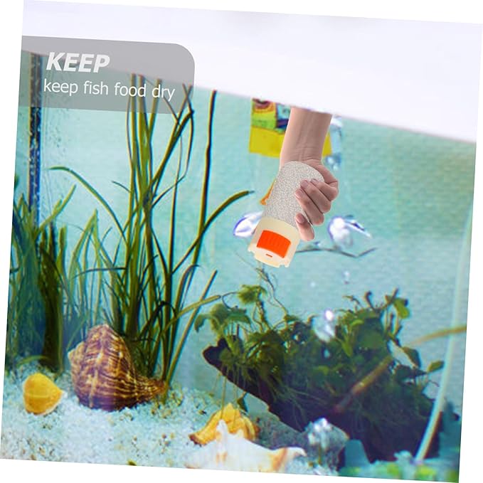 Happyyami Aquarium Feeder Bottle Fish Tank Feeder Food Dispenser Non-Automatic Freshness Maintained