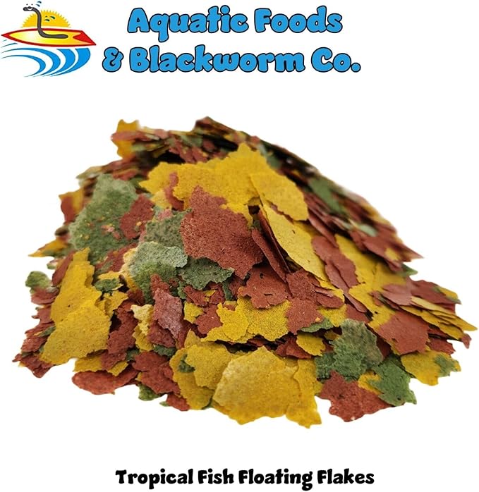 Tropical Fish Flakes, Mix of Krill, Color Enhancing, Spirulina Flakes for Cichlids, Angels, Tetras, Guppies, All Tropical Fish...WL…3-lbs Poly Bag