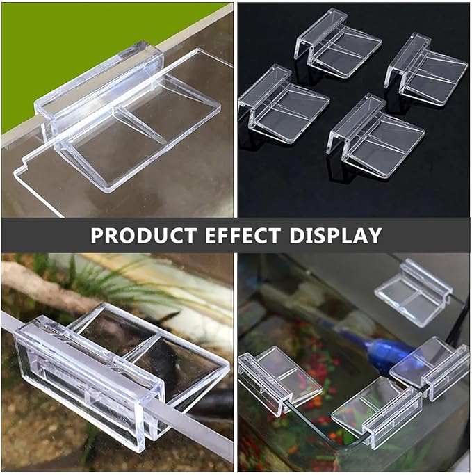 Aquarium lid Clips 15Pcs Acrylic Aquarium Support Brackets for Glass Covers High Transparency Fish Tank Cover Holder Universal Fit