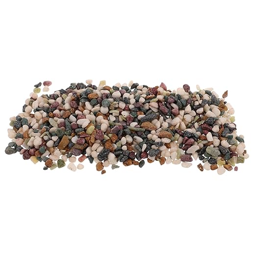 Toyvian Decorative Rocks for Potted Plants Aquarium Stones Black Sand for Fish Tank Realistic Stream Stones Fish Tank Grit Space Efficient for Small Aquariums