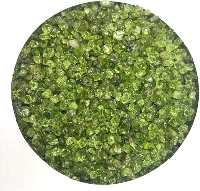Friend's Gift 100G 2-4Mm Natural Stone Perido Quartz Olivine Green Crystal Mineral Specimen Rock Chip Gravel Rough Raw Gemstone Decoration-100G 2-4Mm_China