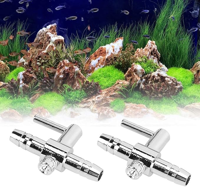 5 Piece Stainless Steel Aquarium Fish Air Pump Control Valves Single Head Air Valve