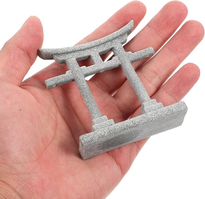 GANAZONO Aquarium Shinto Shrine Fish Tank Torii Gate Micro Landscape Decoration Japanese Shinto for Potted Bonsai Sand Table Flowerpot