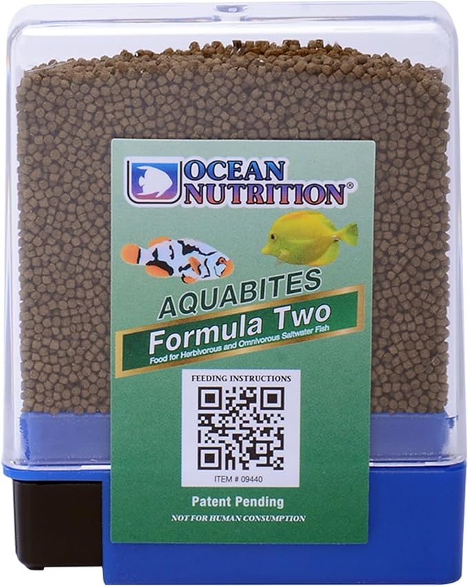 Ocean Nutrition Aquabites Formula One - Fish Food for Saltwater Carnivore and Omnivore, Tropical Fish | Easy Feeding Container | 0.7oz (20g) Small Pellet Fish Food