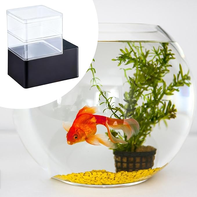 Automatic Fish Food Dispenser for Aquariums - Heavy-Duty Product Suitable for Aquariums with Wall Thicknesses Between 5 Cm and 2 Cm, 240 ml