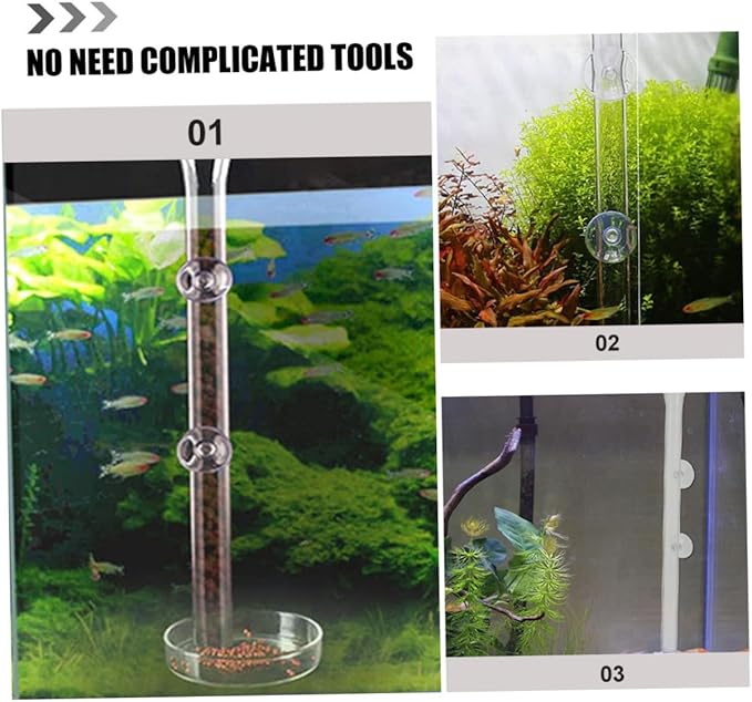 BESPORTBLE 1set Acrylic Fish and Shrimp Feeder Plate Easy Installation for Aquariums Diameter Height Safe for Fish Tanks
