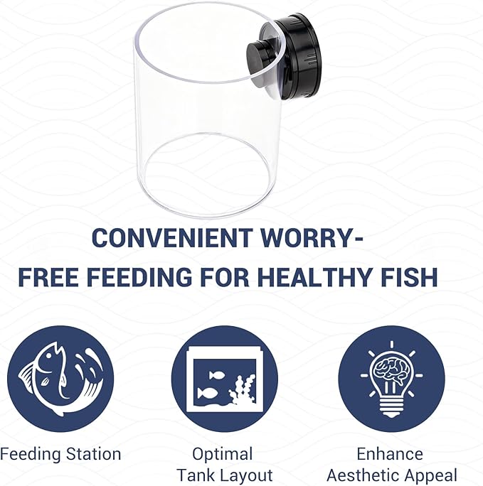 2 Pcs Magnetic Fish Feeder, Auto-Leveling Feeding Ring for Aquarium, Versatile Fish Tank Aquarium Accessories for Pellet, Flake, Frozen Food, Reduce Waste & Maintain Water