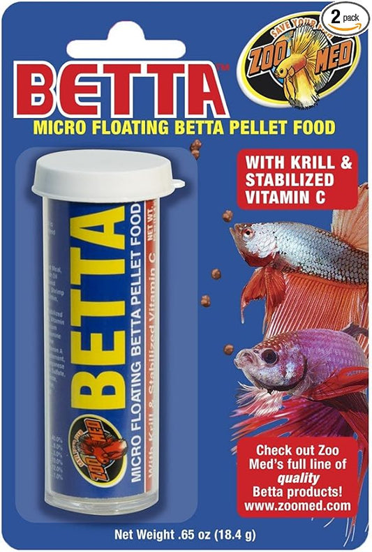 (2 Pack) Betta Micro Floating Betta Pellet Food
