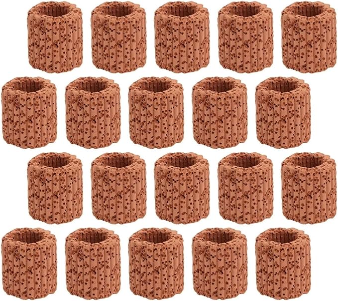 50Pcs Aquatic Plant Fixed Rings Biodegradable Ceramic Gravity Ring for Water Plants Fixing No Sand Needed Aquarium Landscaping