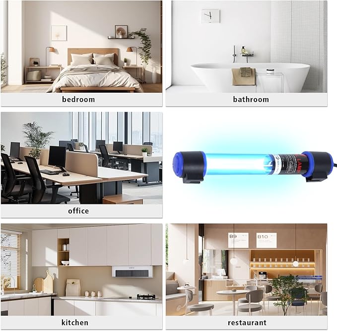 7W UVC Aquarium Light for Fish Tank and Pond – Quartz Tube Waterproof UV Lamp, Water Clarifier for Clearer Water