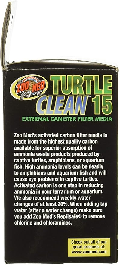 (3 Pack) Zoo Med Turtle Clean 15 Activated Carbon Inserts
