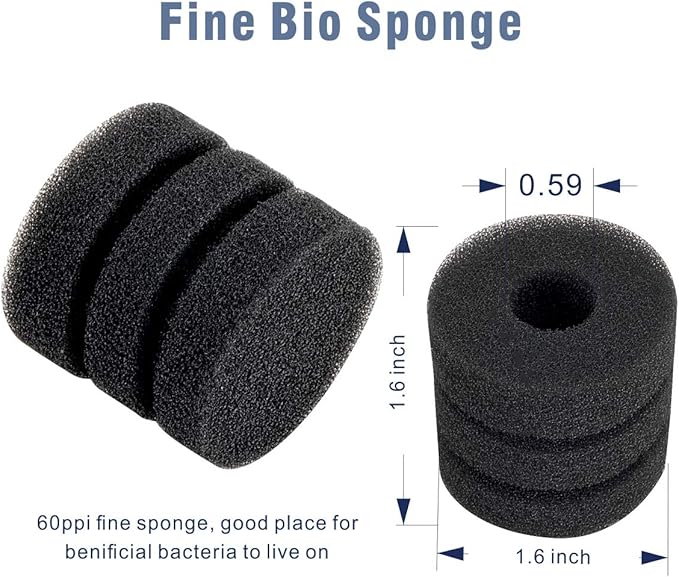 hygger Super Mini Aquarium Single Sponge Filter for Small Fish Tank 0.5-5 Gallon