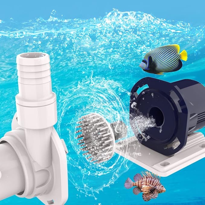 IOAOI Protein Skimmers for Saltwater Aquariums, Hang On Protein Skimmer for Fish Tanks up to 80 Gallons, DC Pinwheel Pump with Controller, Not for Rimmed Tank