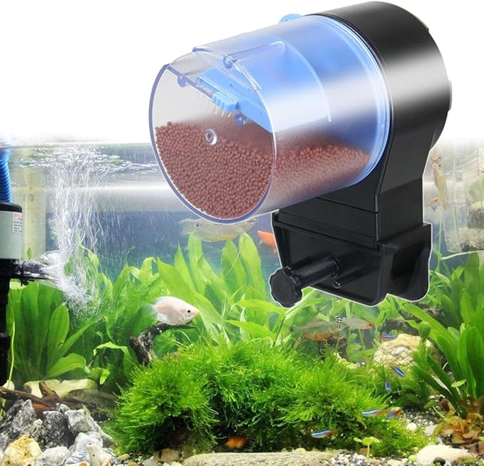 Milisten Automatic Fish Feeder Timer for Aquarium Battery Operated Fish Food Dispenser Feeding Outlet Color