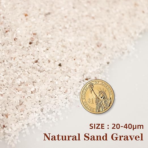 Silica Gravel, Multi-Purpose Mini White Silica Sand for Fire Pits, Aquariums and Landscaping, 11LB
