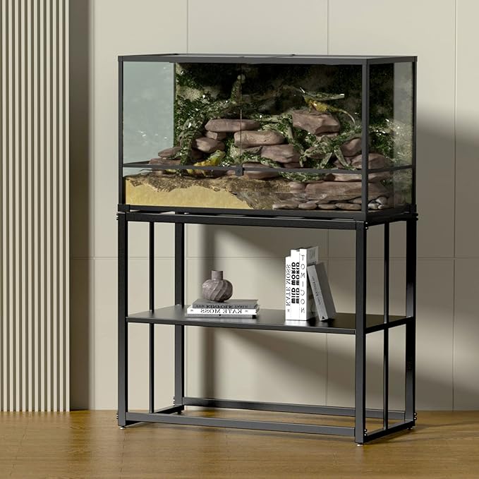 Likeem Fish Tank Stand Metal Aquarium Stand 40 Gallon Aquarium Turtle Tank 36.5" x 18.5" x 29.5"