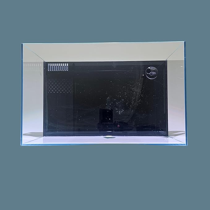 LIFEGARD Low Iron Ultra Clear 4 Gallon Crystal Aquarium with Built in Back Filter with High Polish Filter Sock – 45° Beveled Edge, Rimless Glass, Rectangular Style with Directional Jet Flow