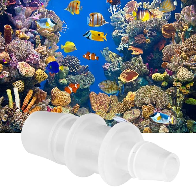 Pssopp Aquarium Hose Adapter Converter 18pcs Plastic Adapter Set 8mm/12mm, 8mm/16mm, 12mm/16mm, 12mm/20mm, 16mm/20mm