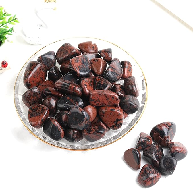 1PC Natural Crystal Amethyst Rose Quartz Gravel Irregular Polishing Minerals Specimen Stone Aquarium Home Decor,red Obsidian,100g