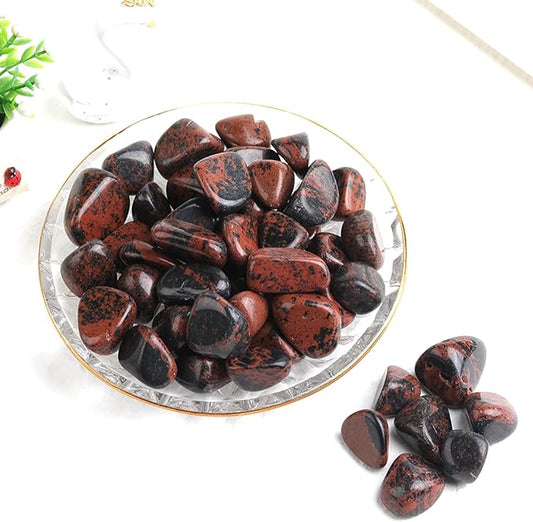 1PC Natural Crystal Amethyst Rose Quartz Gravel Irregular Polishing Minerals Specimen Stone Aquarium Home Decor,red Obsidian,100g
