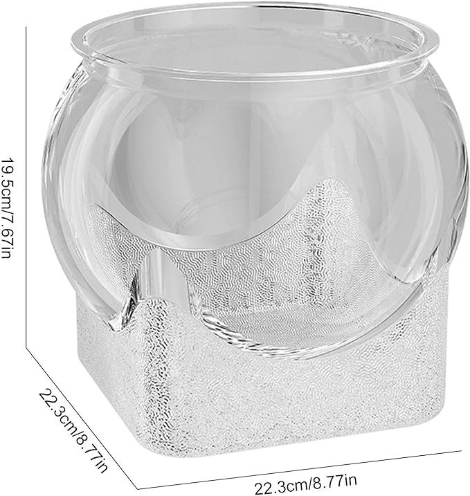 Fish Bowl P-lastic, Clear Round Shatterproof Desktop Aquarium Betta Fish Bowl for Centerpiece Home Decor