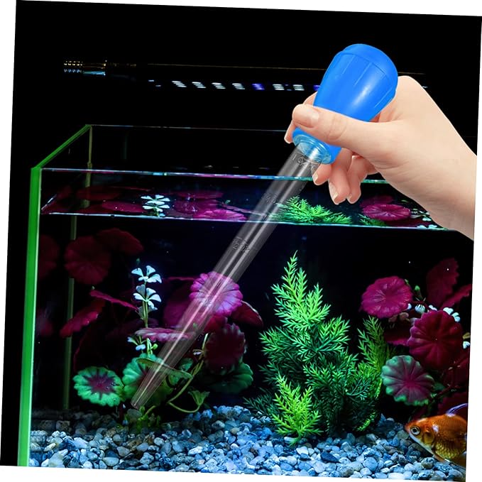 2Pcs Aquarium Gravel Vacuum Pump Handheld Fish Tank Cleaner with Extension Tubes for Easy Water Removal Material Strong Suction Convenient Operation