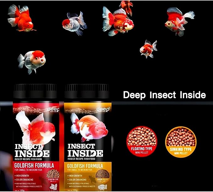 A.D.P. Deep Growth Fast & Jelly Enhancer 100 g. Goldfish Food Mini Floating Pellet 1.5 mm, High Protein 45% Build Big Body & Color Enhancing Aquarium Baby Newborn Fry Tropical Fish Food