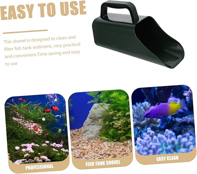 ABOOFAN 3pcs Aquarium Cleaning Shovel Tool Fish Tank Shovel Comfortable Grip for Easy Sediment Removal for Gravel and Sand Cleanup Freshwater Tanks