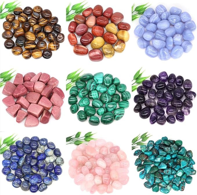 Natural Tumbled Stones Bulk Ore Gravel Specimen Healing Crystals Quartz Energy Minerals Tank Aquarium Home Decor Gem Decoration (Color : Pink Balck Rhodonite, Size : 500g)