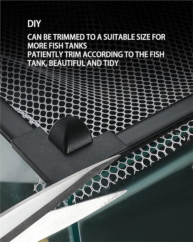 Mesh Screen Netting for Fish, DIY Magnetic Fish Tank Lid Multiple Sizes