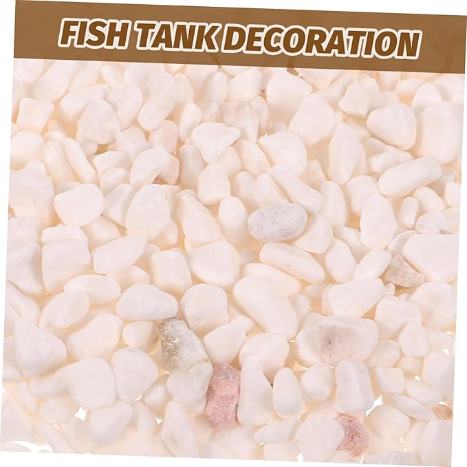 GALPADA 1bag White Jade Sand for Aquarium Landscaping Natural Stones for Fish Tank Decor Pack of Decorative Gravel for Plants and