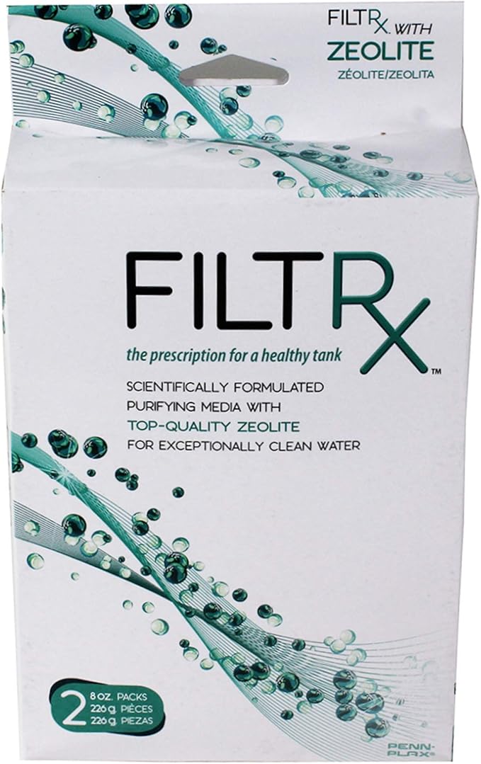 Penn-Plax Filtrx Purifying Media for Canister Filters â€“ Compatible with Cascade, Marlin, and Other Aquarium Filter Systems with Trays â€“Zeolite for Ammonia Removal (CFSCB2)
