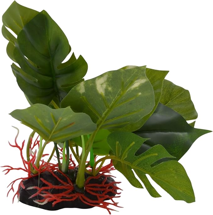 CNZ Landscaping Plastic Plant Decoration for Aquarium Fish Tank Reptile Terrarium