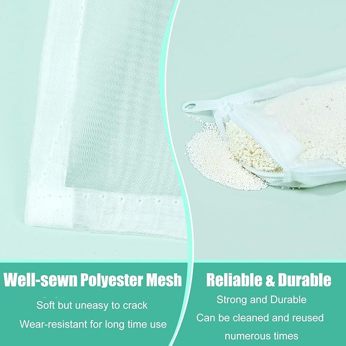 AQUANEAT Aquarium Filter Media Bags 6pcs Fish Tank Extra Fine 100 Micron Mesh Bags with Plastic Zipper for Activated Carbon (3” x 4”)