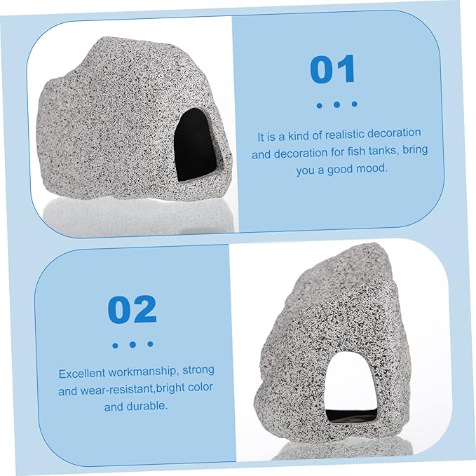 Aquarium Hideout Cave for Fish Shrimp Breeding Sands Fish Hide House Durable for Natural Aquarium Decor Easy to Use for Betta