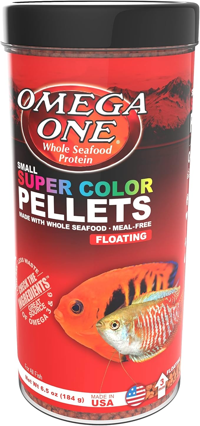 Omega One Super Color Floating Pellets, 3mm Pellets, 6.5 oz