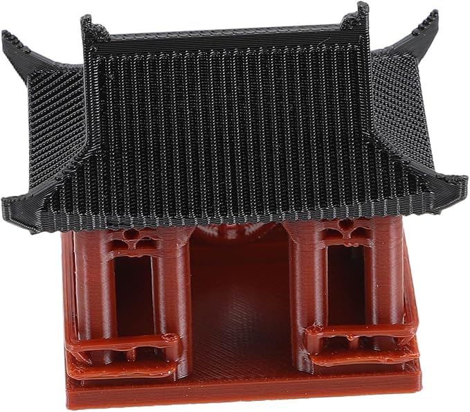 Ipetboom Miniature Pagoda Statue Zen Asian Decor for Home Meditation Compact Bonsai Micro Landscape Figurine for Fish Tank Sand Table Intricate Design Vibrant Colors