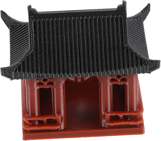 Ipetboom Miniature Pagoda Statue Zen Asian Decor for Home Meditation Compact Bonsai Micro Landscape Figurine for Fish Tank Sand Table Intricate Design Vibrant Colors